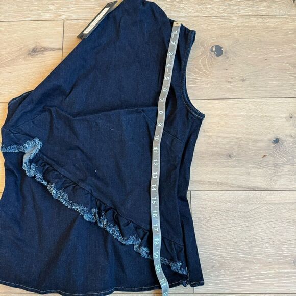 Joe’s Asymmetrical raw edge ruffle top - Picture 5 of 6